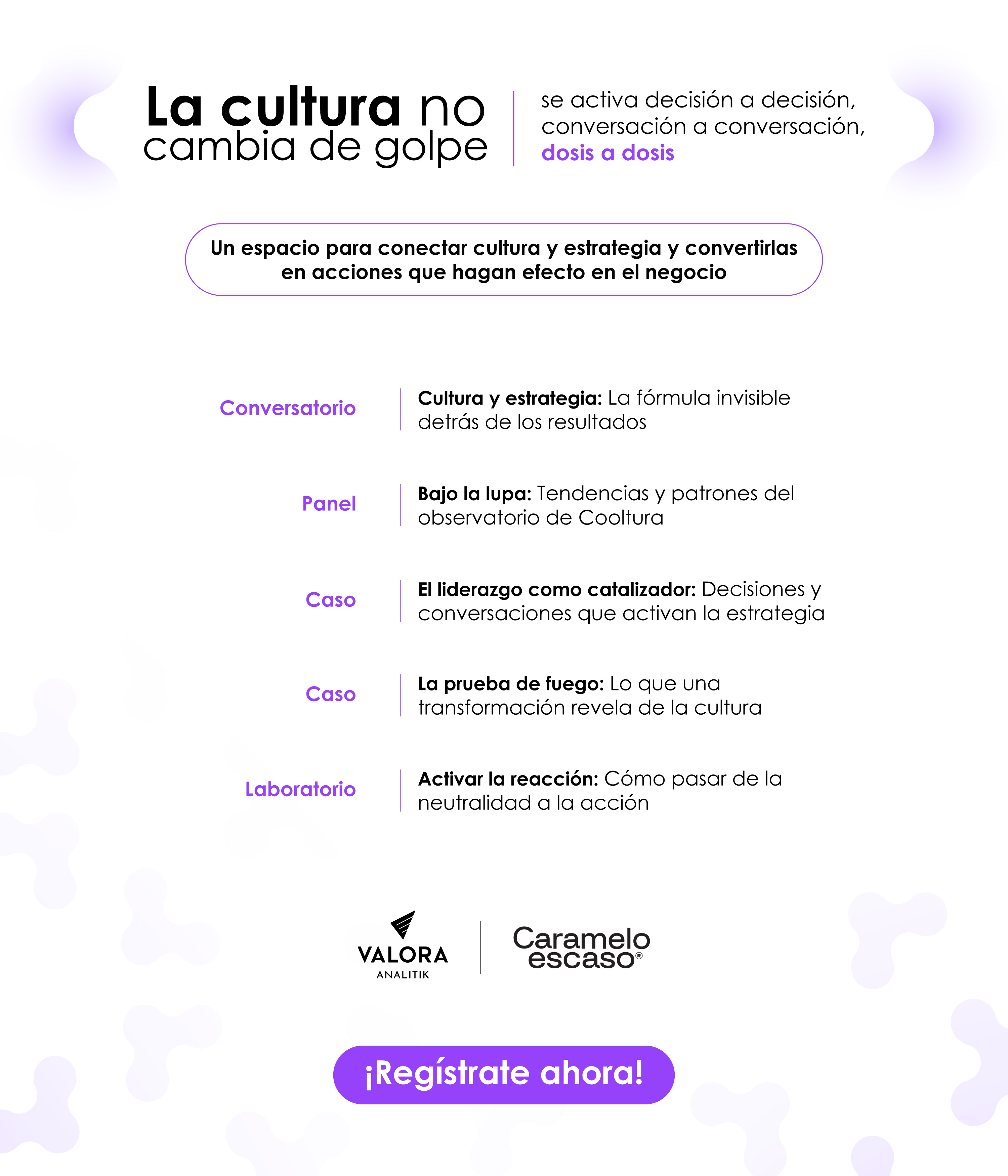 Agenda, ponentes y organizadores