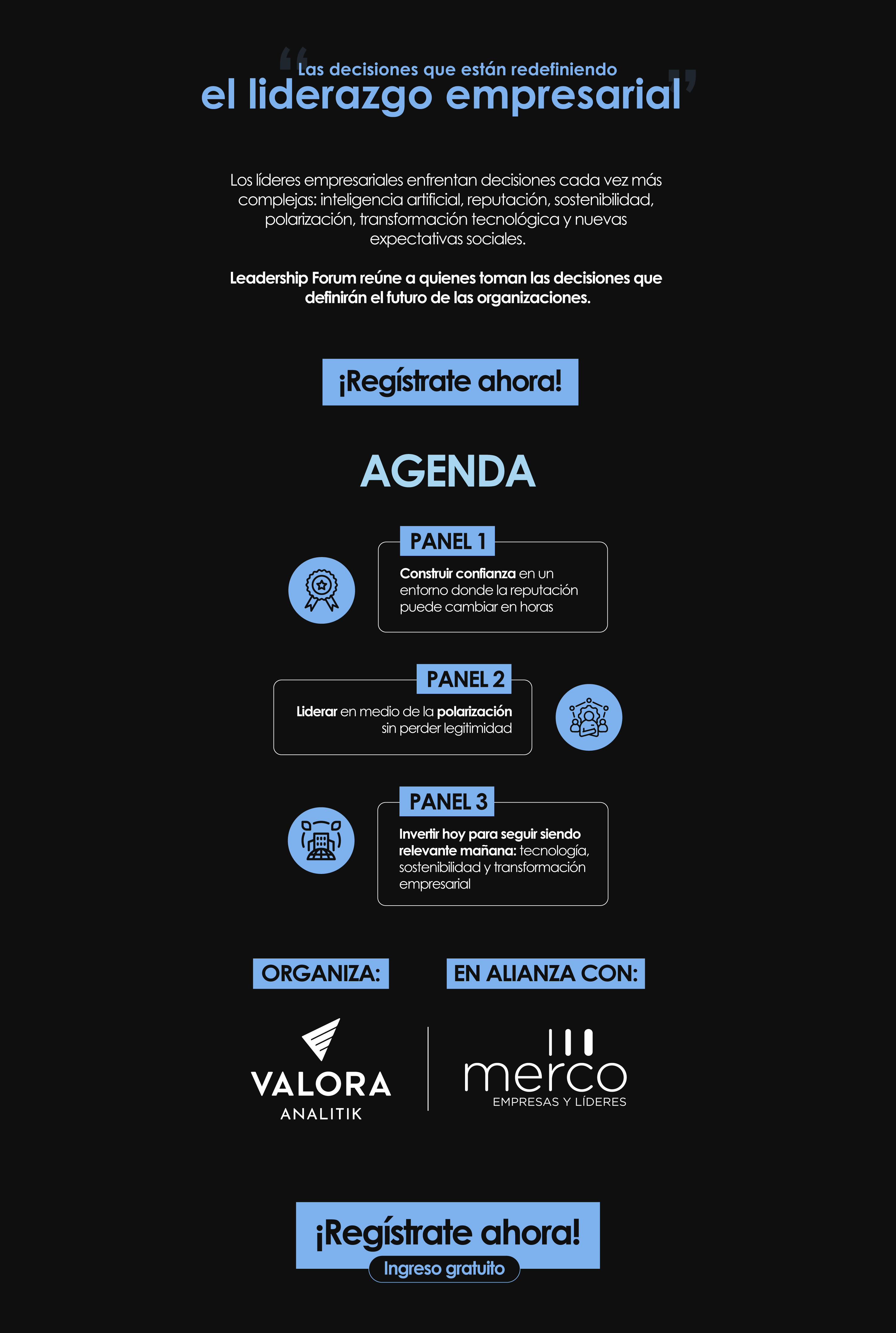 Agenda, ponentes y organizadores