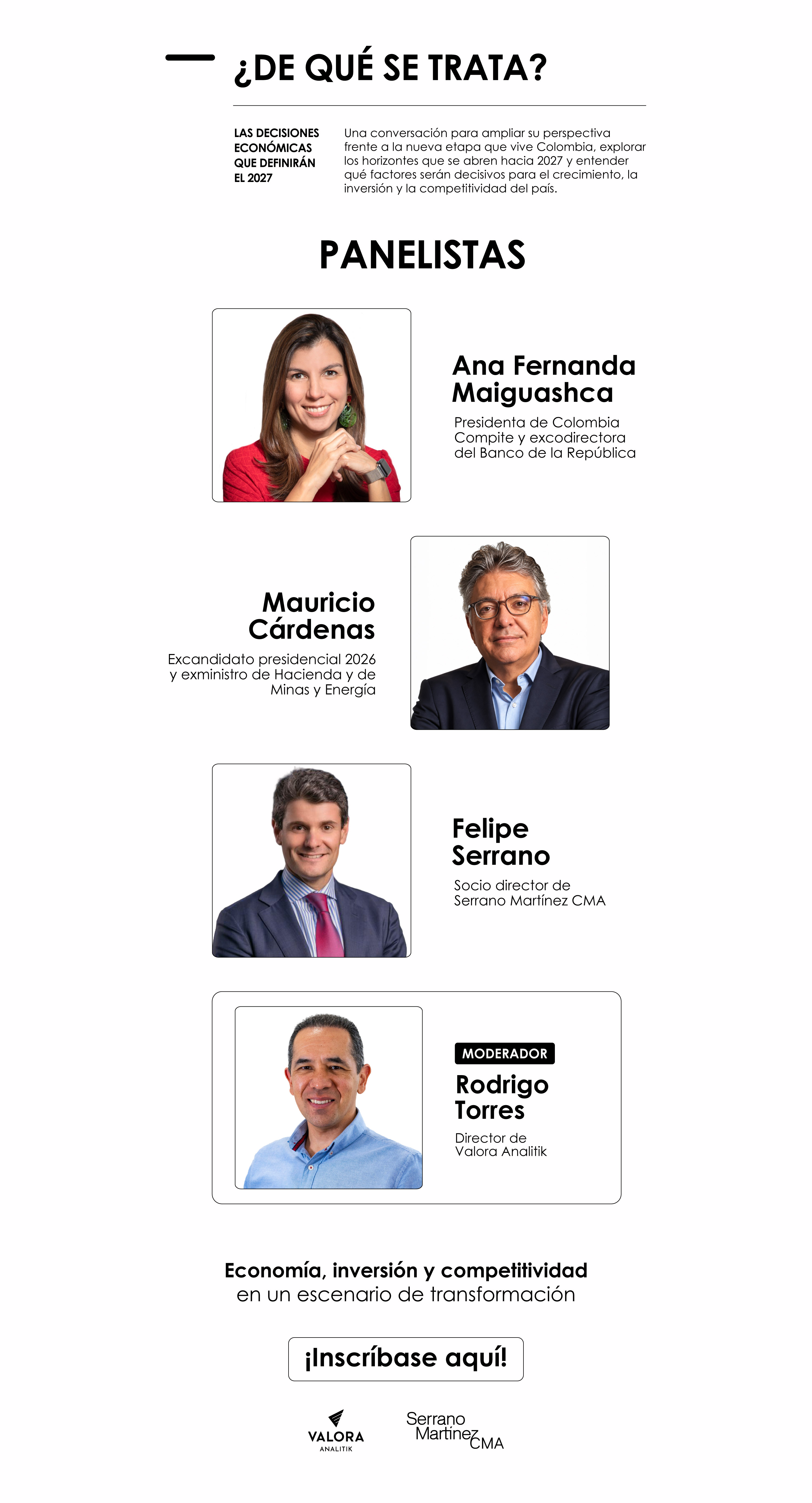 Agenda, ponentes y organizadores